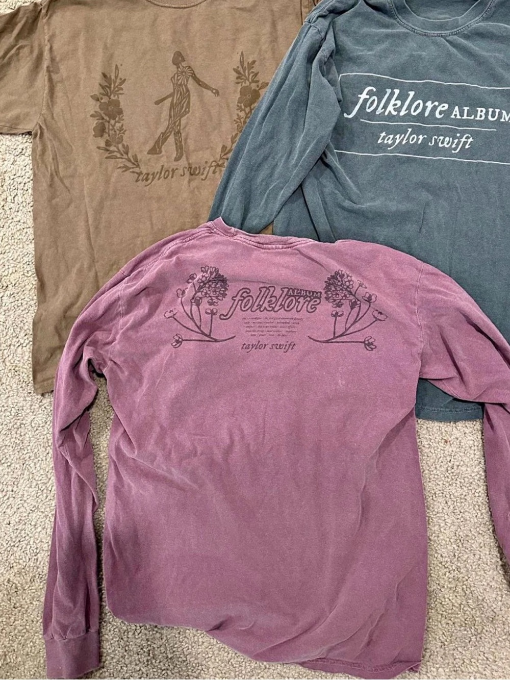 Taylor Swift Folklore Long Sleeve Shirt the "like a bottle of wine" Size S
